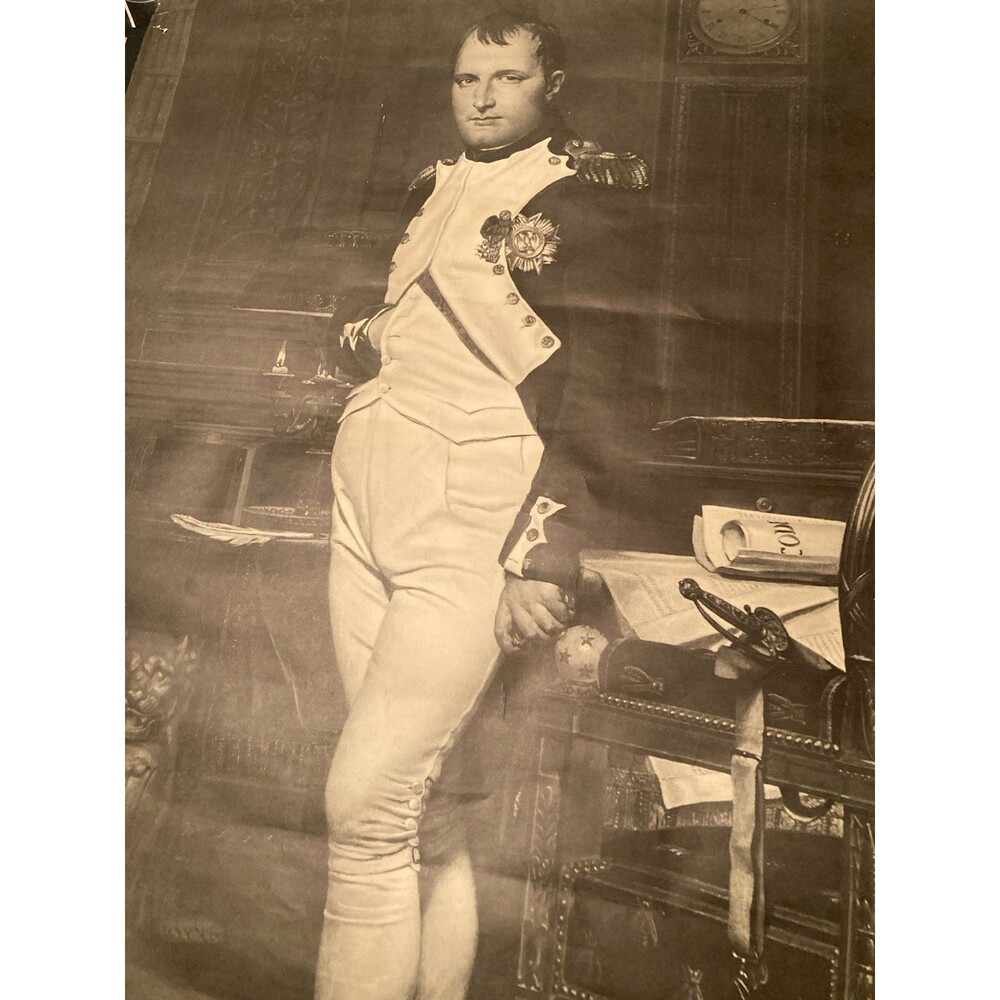 Vintage HUGE Napoleon Bonaparte Black & White Poster 1967 Personality Posters